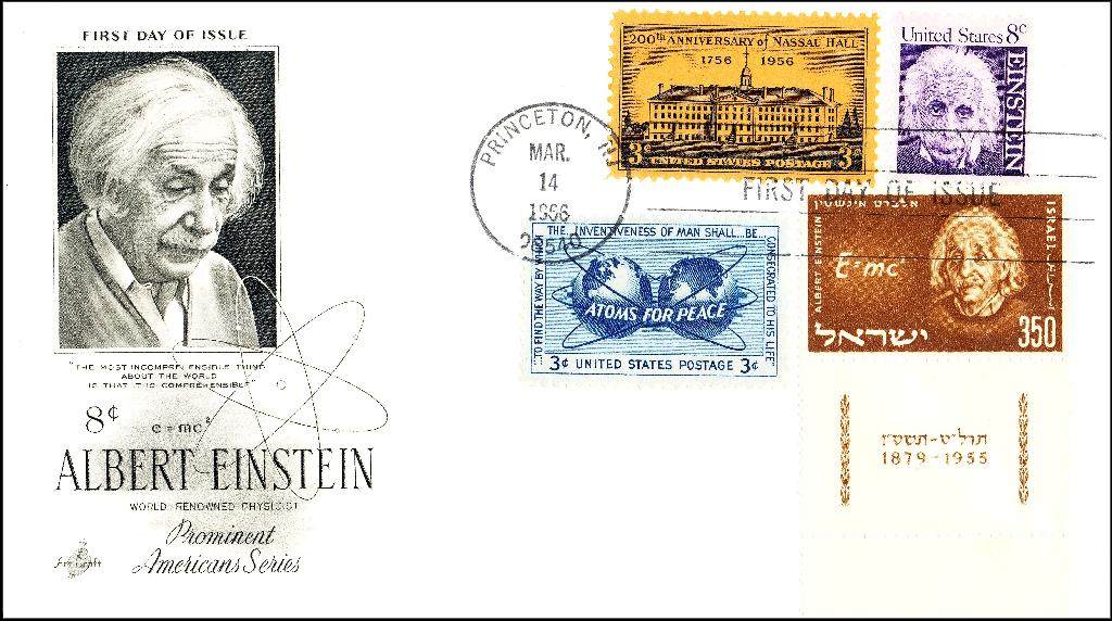Albert Einstein Full Sheet of 100 Eight Cent Stamps Scott 1285 
